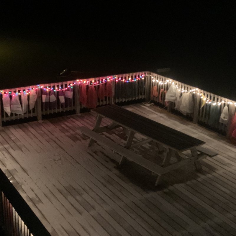 The end of a great 2nd Day of Xmas on the deck